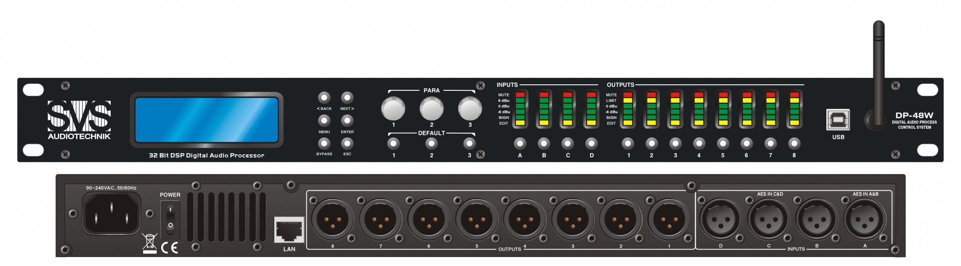 SVS Audiotechnik DP-48W Цифровой процессор: 4 входа 8 выходов в Забайкальске