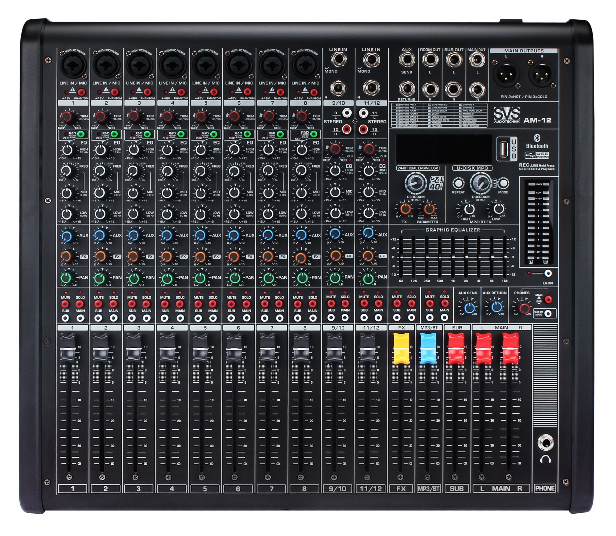 SVS Audiotechnik mixers AM-12 Микшерный пульт аналоговый, 12-канальный в Забайкальске