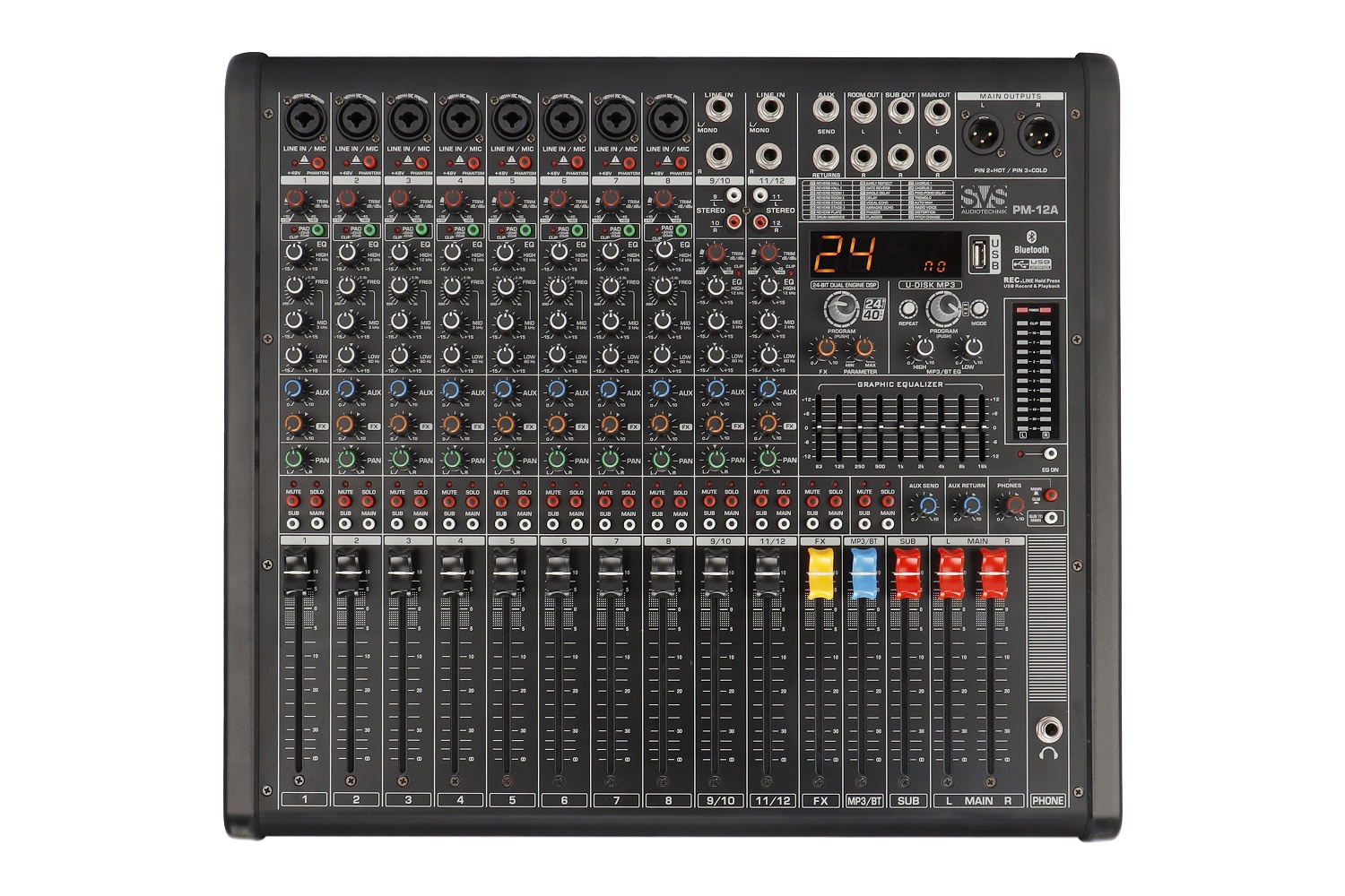 SVS Audiotechnik mixers PM-12A Активный аналоговый микшерный пульт, 12-канальный в Забайкальске